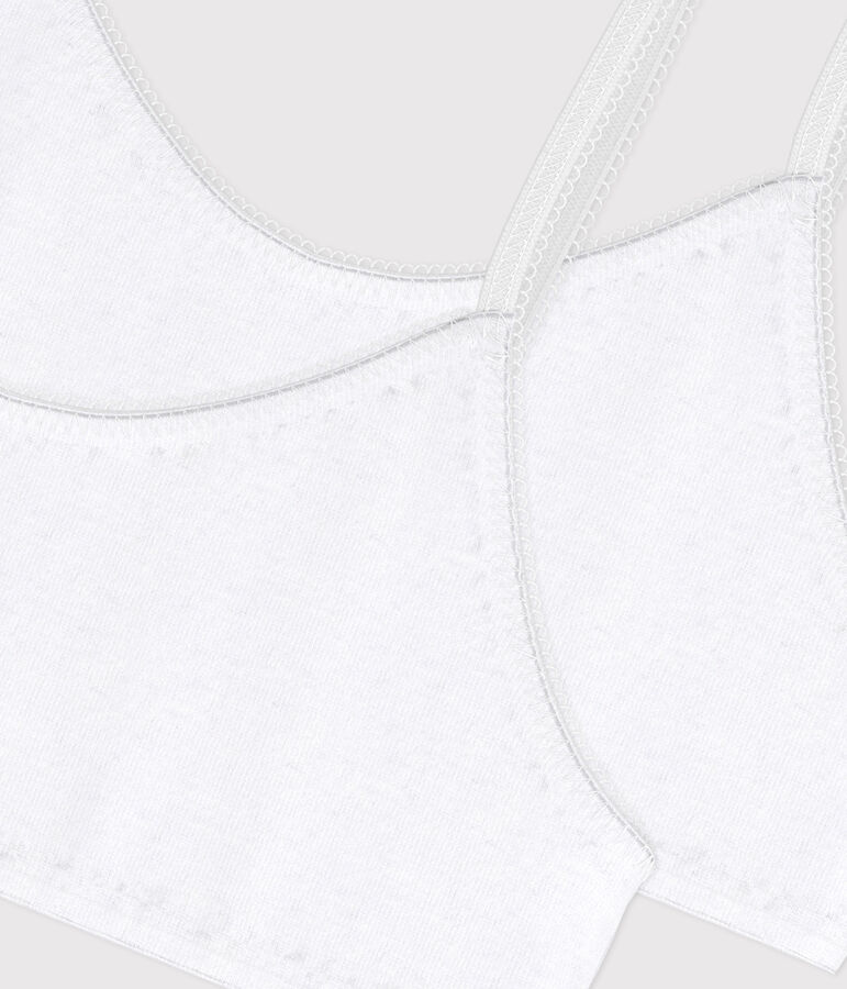 Confezione da 2 brassi&egrave;re bianche bambina variante 1