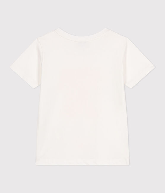 T-shirt a maniche corte in cotone con stampa bambino bianco MARSHMALLOW/ ORGE