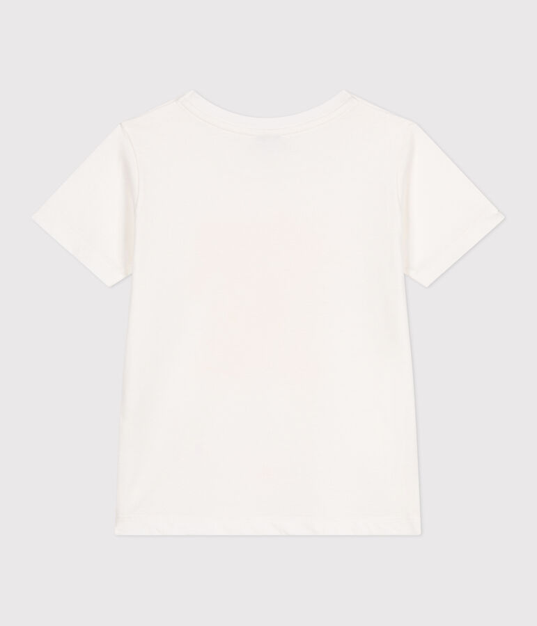 T-shirt a maniche corte in cotone con stampa bambino bianco MARSHMALLOW/ ORGE