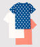 Confezione da 3 t-shirt bambino a maniche corte fantasia stellata in cotone biologico variante 1