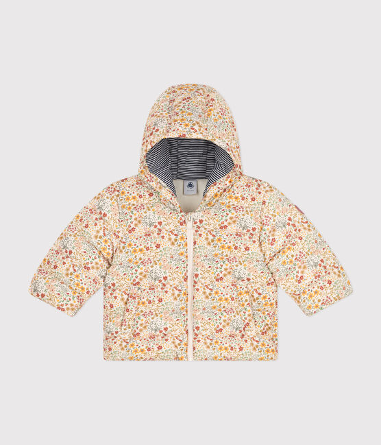 Piumino con cappuccio e stampa neonato bianco AVALANCHE/ MULTICO