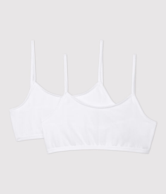 Confezione da 2 brassière bianche ragazza bianco ECUME