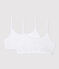 Confezione da 2 brassière bianche ragazza bianco ECUME