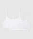 Confezione da 2 brassière bianche ragazza