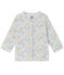 Cardigan per bebè femmina stampato bianco ECUME/bianco MULTICO