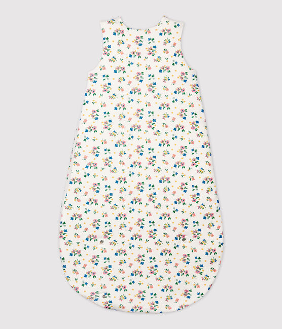 Sacco nanna bebè fantasia a fiori in cotone biologico bianco MARSHMALLOW/bianco MULTICO
