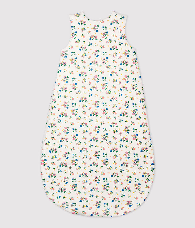 Sacco nanna beb&egrave; fantasia a fiori in cotone biologico bianco MARSHMALLOW/bianco MULTICO