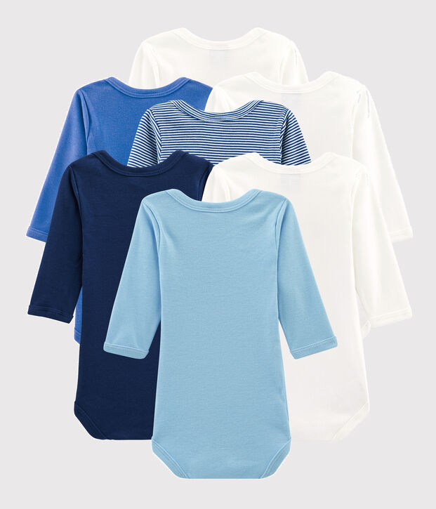 Lotto a sorpresa da 7 body a maniche lunghe neonato multicolore