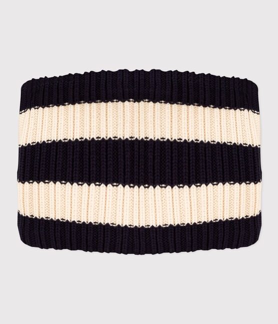 Snood in maglia a righe con fodera in pile bambino unisex blu SMOKING/ AVALANCHE