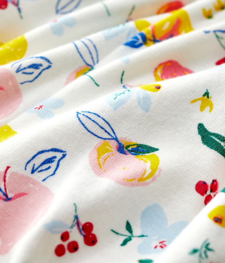 Culotte bloomer fantasia in gorcella beb&egrave; femmina bianco/multicolore