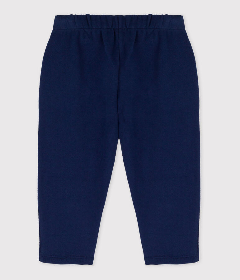 Pantaloni in tessuto felpato per neonati blu