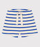 Shorts beb&egrave; in maglia a costine a righe ecru/blu