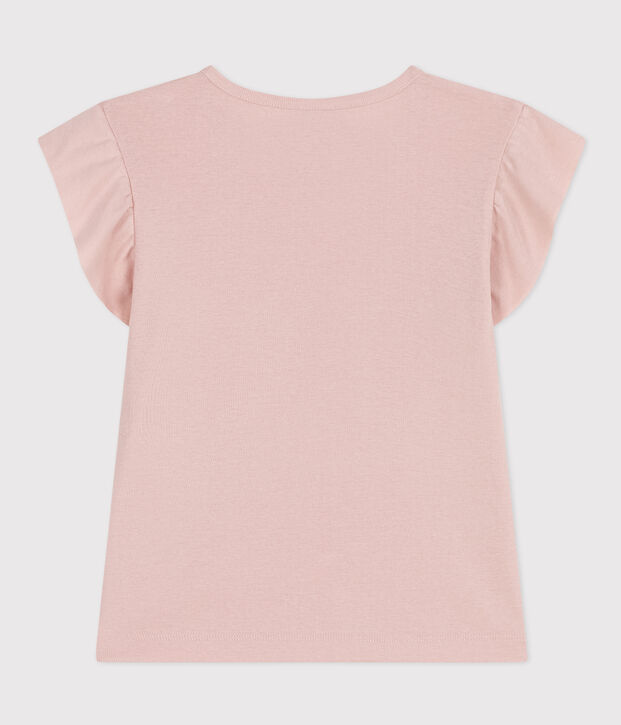 T-shirt bambina in cotone rosa