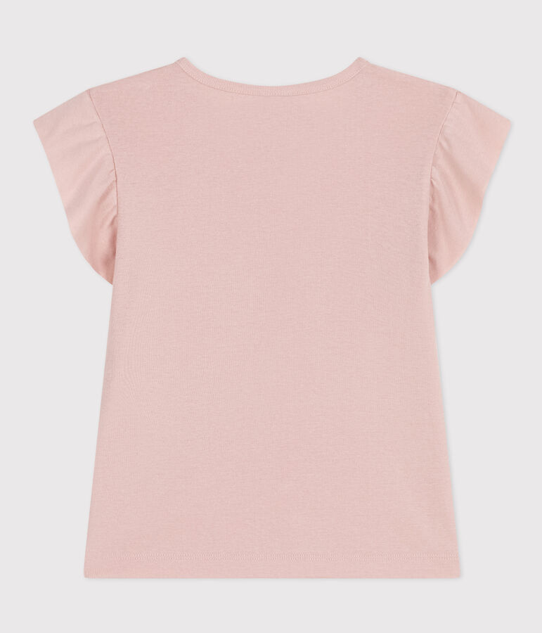 T-shirt bambina in cotone rosa SALINE