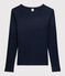T-shirt cocotte "L'ICONIQUE" in cotone Donna blu SMOKING