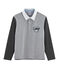 Polo rugby bambino grigio SUBWAY/nero CITY
