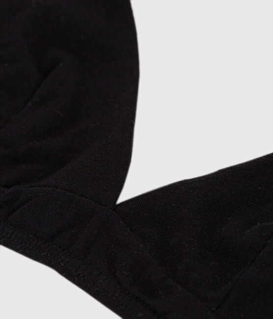 Reggiseno donna in cotone ed elastan nero BLACK