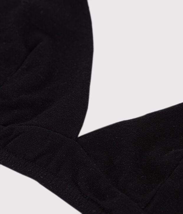 Reggiseno donna in cotone ed elastan nero
