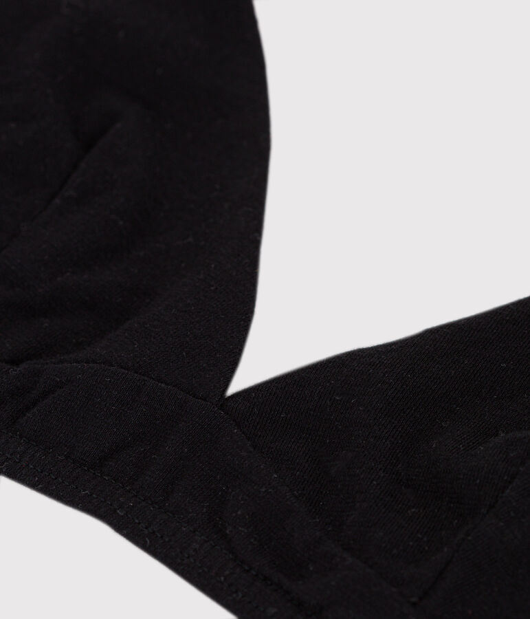 Reggiseno donna in cotone ed elastan nero