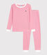 Pigiama con gamba molto aderente bambina in cotone a righe