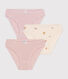 Confezione da 3 slip bambina in cotone