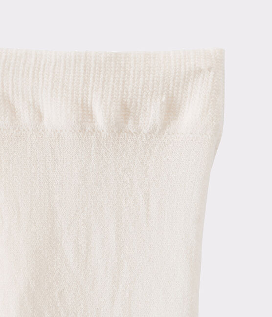 Collant microfibra bambina bianco COQUILLE