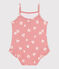 Costume da bagno intero con stampa floreale e volant neonato rosa CHARME/bianco MARSHMALLOW
