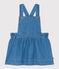 Abito smanicato in denim leggero per bebè blu DENIM CLAIR