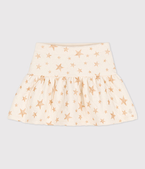 Gonna in tubique stampato bambina ecru AVALANCHE