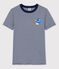T-shirt L'ICONIQUE Water Family x Petit Bateau blu MEDIEVAL/bianco MARSHMALLOW