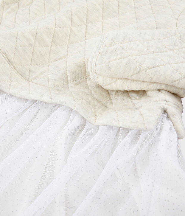 Abito maniche lunghe bambina beige