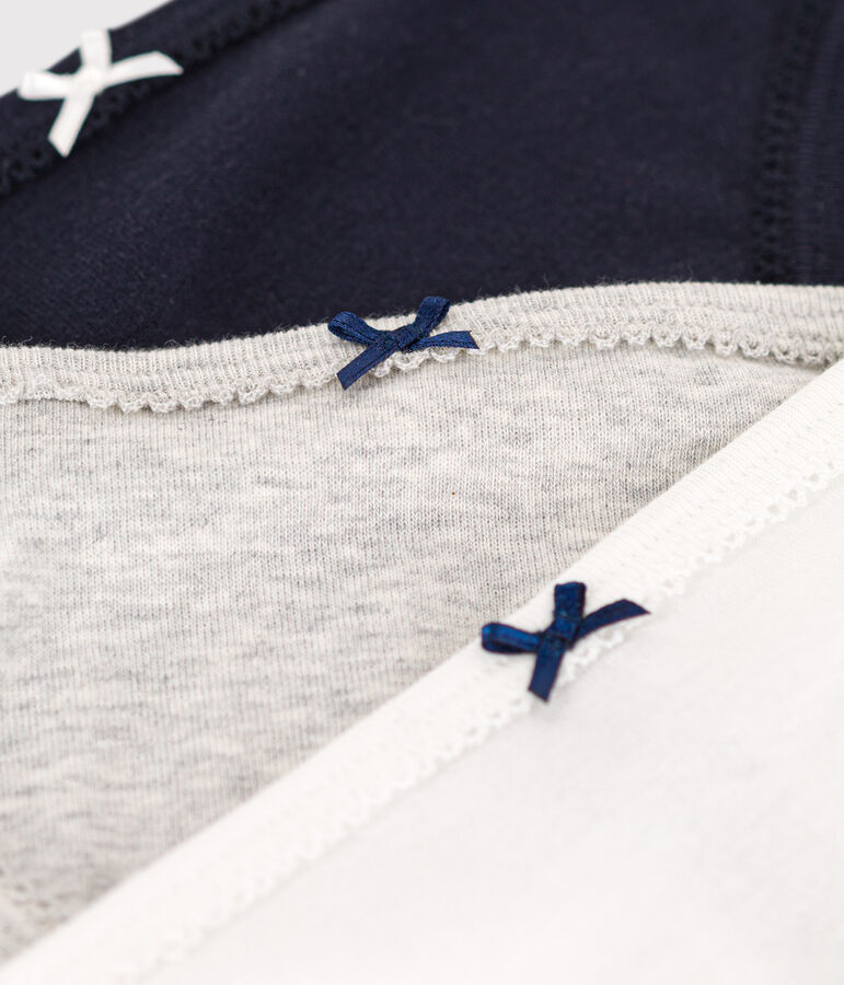 Confezione da 3 slip di cotone donna multicolore