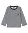 T-shirt in tubique bebè maschio blu SMOKING/beige COQUILLE