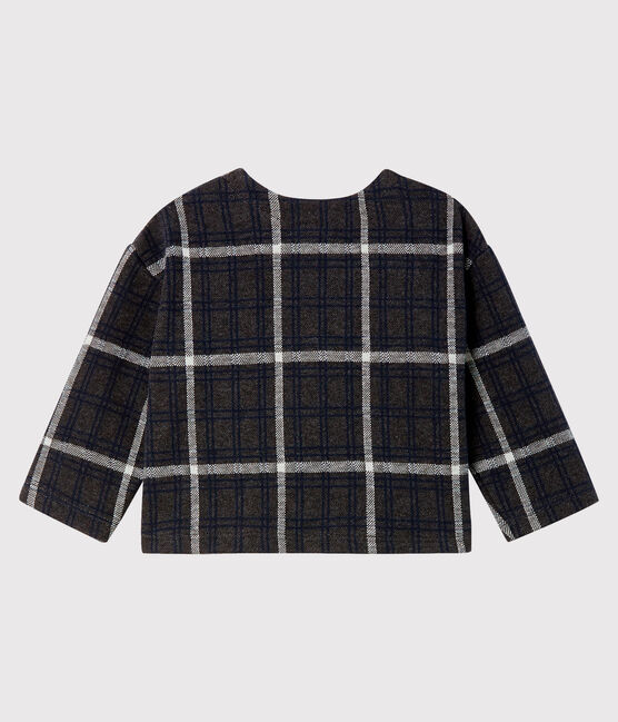 Cardigan a scacchi bebè femmina nero CITY/bianco MULTICO