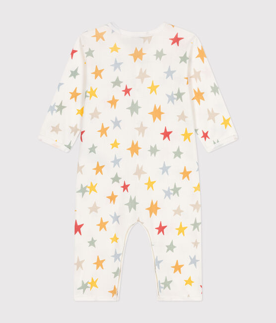 Pigiama senza piedini in cotone con stampa neonato bianco MARSHMALLOW/bianco MULTICO