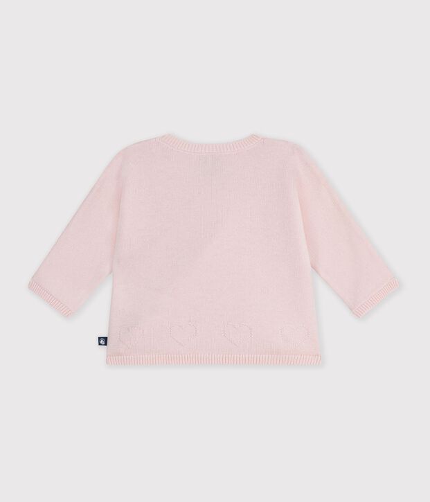 Brassi&egrave;re con incrocio in maglia traforata di misto lana e cotone neonato BARELY