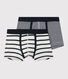 Confezione di 2 boxer a righe ragazzo