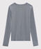 T-shirt iconica scollo rotondo Donna blu SMOKING/bianco MARSHMALLOW