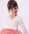 Cardigan con incrocio in cotone tinta unita bambina bianco