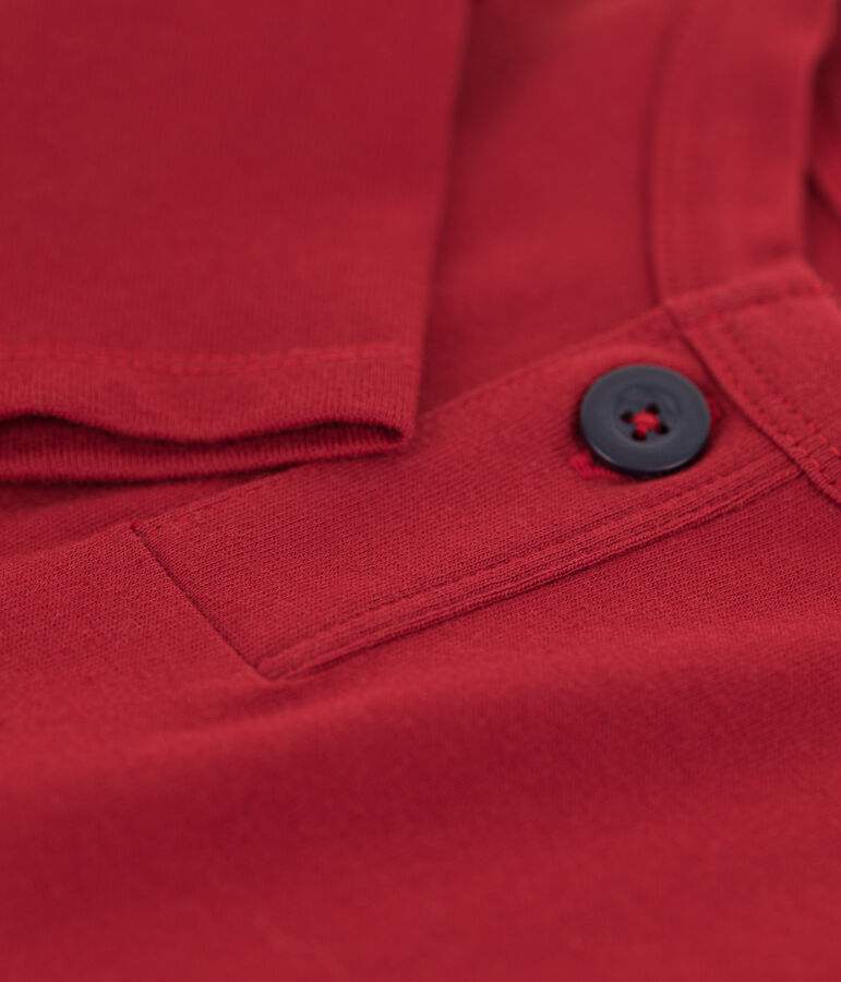 T-shirt maniche lunghe beb&egrave; in cotone rosso
