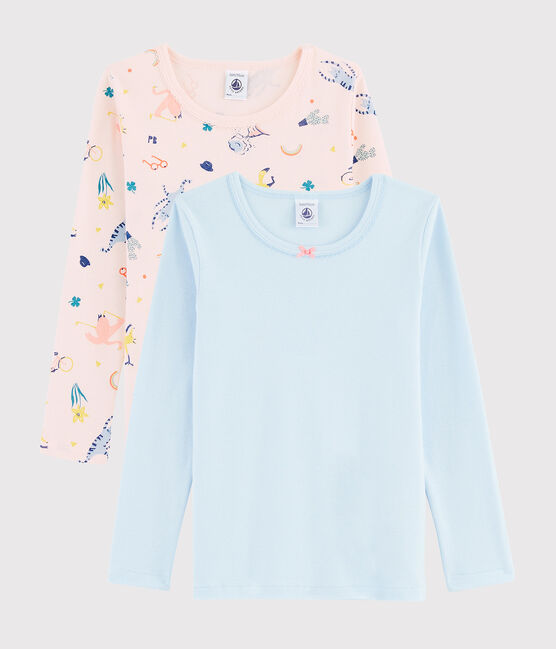 Confezione da 2 t-shirt a manica lunga animali yoga bambina variante 1