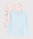 Confezione da 2 t-shirt a manica lunga animali yoga bambina