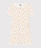 Pigiama corto bambina in cotone motivo orangettes bianco MARSHMALLOW/bianco MULTICO