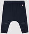 Leggings testa di gatto bebè in cotone biologico blu SMOKING