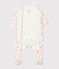 Bodyjama bebè femmina in tubique bianco MARSHMALLOW/rosa GROSEILLER