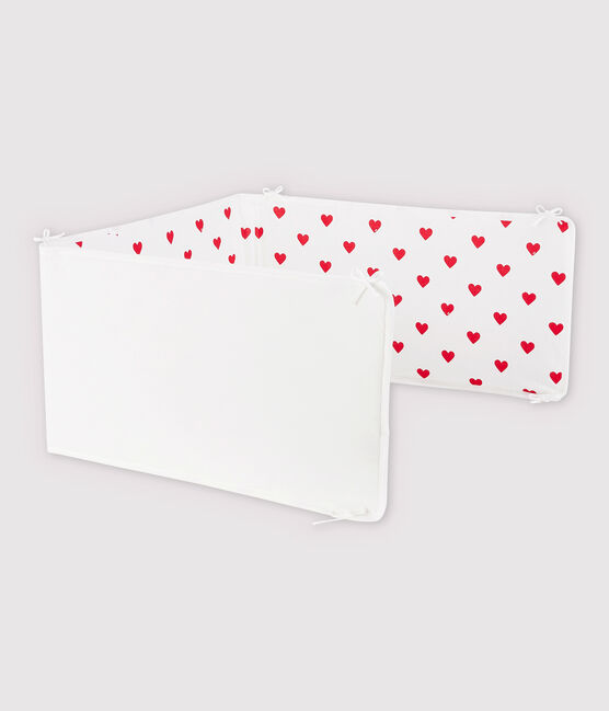 Giroletto cuore rosso bebè in costina bianco MARSHMALLOW/rosso TERKUIT