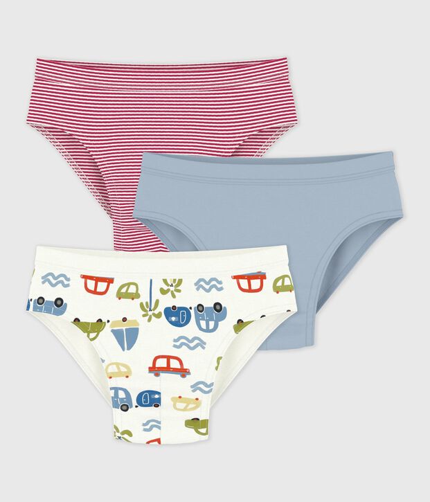 Set di slip in cotone con automobili stampate bambino multicolore