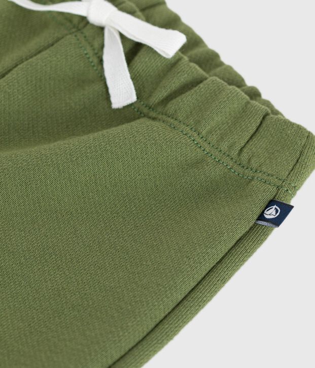 Joggers in cotone tinta unita neonato OLIVINE