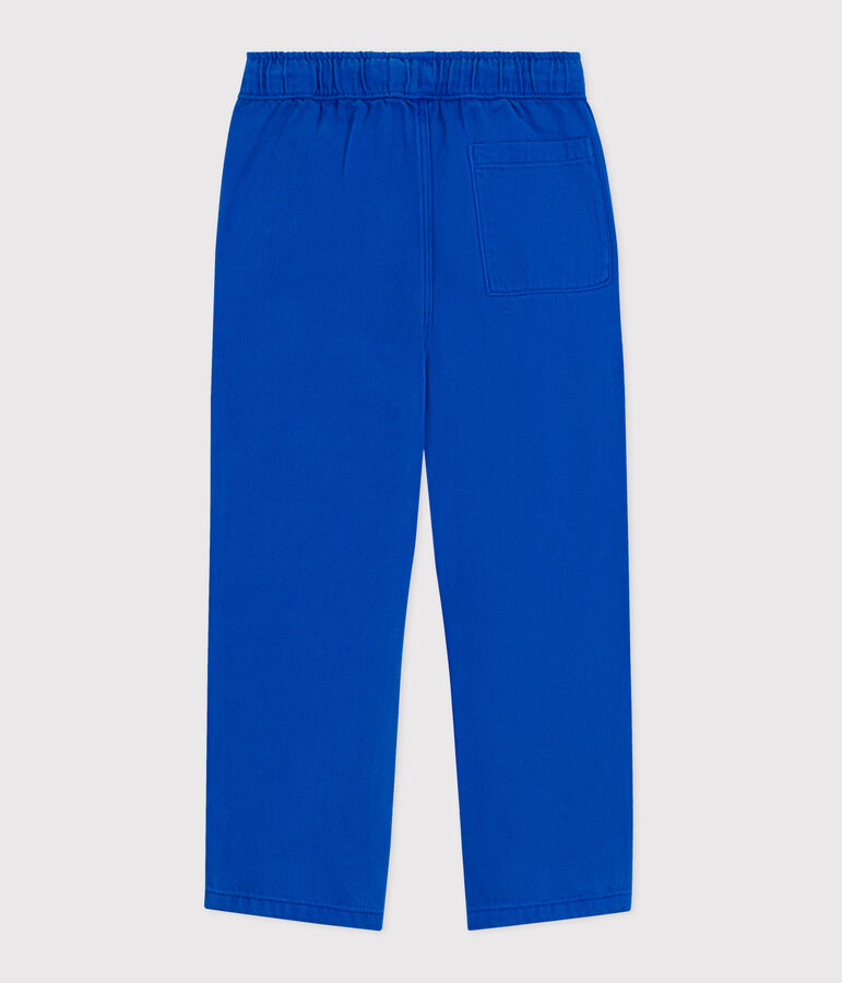 Pantaloni in cotone bambino blu