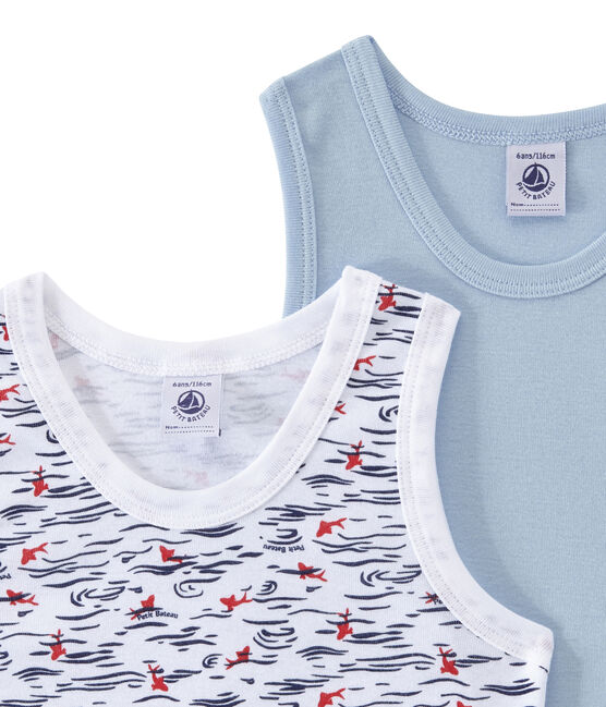 Lotto di 2 canotte per bambino bianco LOT